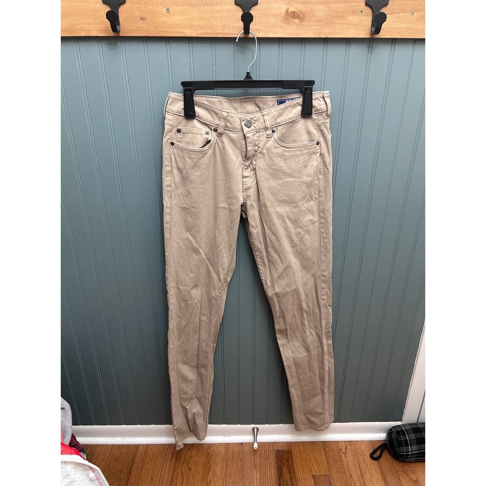 Vineyard Vines Mens Khaki 5-Pocket Stretch Twill Pants 30x34 Tan Slim Straight